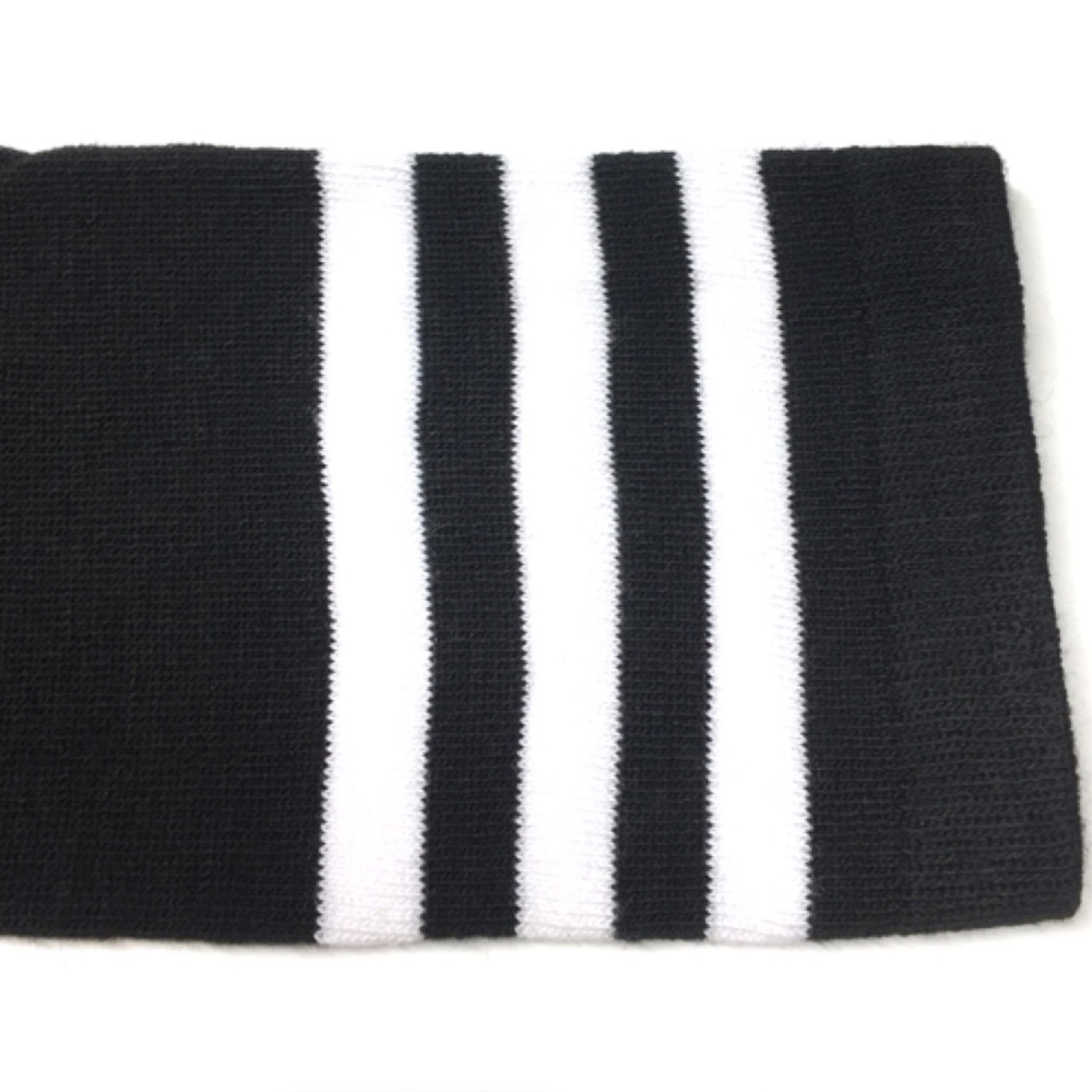 ❤️SOLD❤️ Black White Striped Thigh High Over The Knee Socks - Picture 9 of 15
